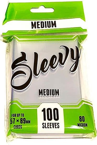 Sleevy - Medium Sleeves - 57x89mm: Clear (Transparent) (100 Kortlommer)