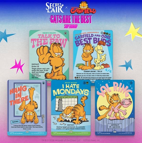 Secret Lair Drop Series (2026): Cats Are The Best Superdrop: Secret Lair x Garfield: Motivationally Challengedâ (Regular)