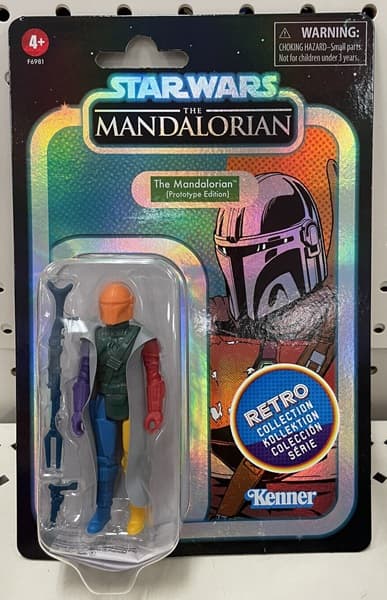 Star Wars: The Mandalorian (Prototype Edition) - Wave 1: The Mandalorian (Orange Helmet) (Retro Collection) - Figure 10cm