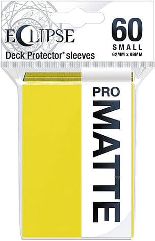 60 lommer - Ultra Pro - Eclipse SMALL (2021): Lemon Yellow (Gul) (Top kvalitet) - Pro-Matte/Non-Glare - Professional Sleeves #15644
