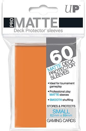 60 lommer - Ultra Pro - PRO-Matte SMALL Orange - Non-Glare - Professional Sleeves Yu-Gi-Oh! stÃ¸rrelse #84266