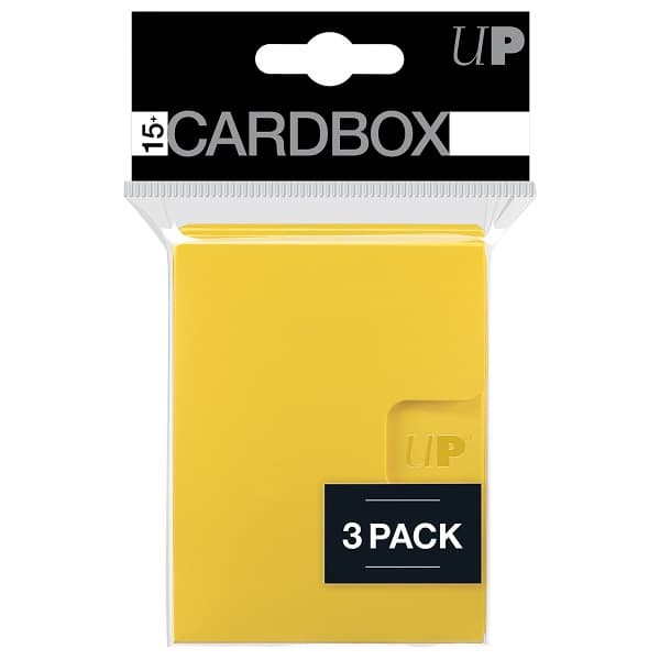 Deck Box - Card Box PRO 15+ (3-Pack): Yellow - Ultra Pro #85499