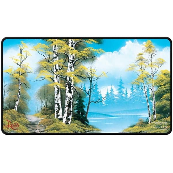 SpillemÃ¥tte (Playmat) - Bob Ross - Lakeside Path - Black Stitched - Ultra Pro #16527