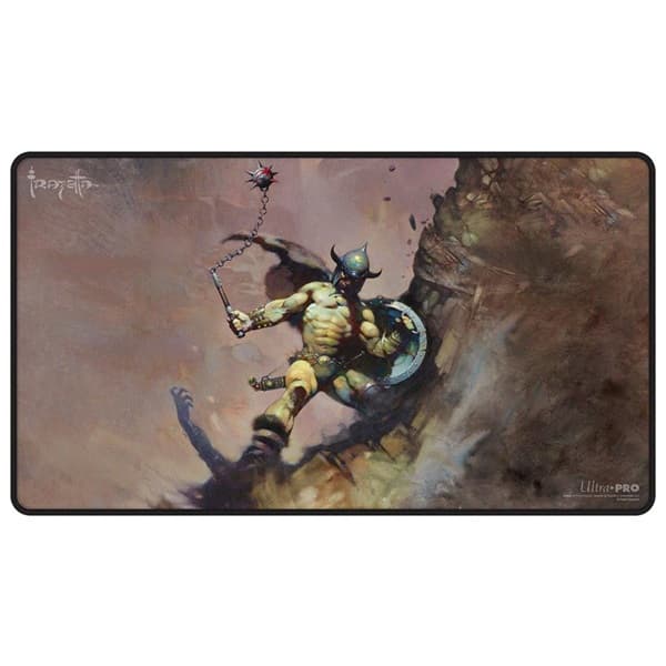 SpillemÃ¥tte (Playmat) - Frank Frazetta: Warrior with Ball and Chain - Black Stitched - Ultra Pro #16755