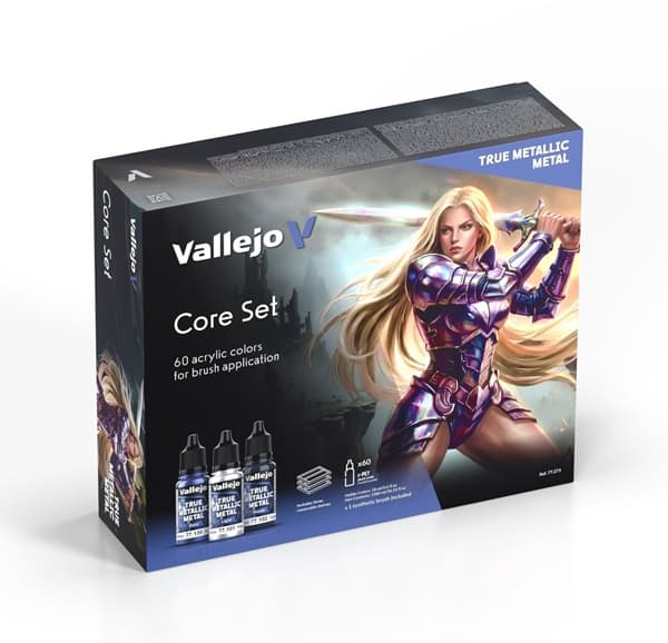 Vallejo Maling - True Metallic Metal: Core Set (60 colors)