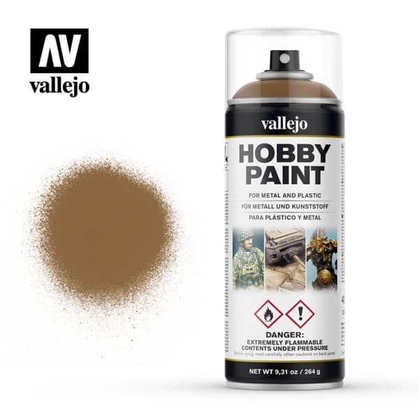 Vallejo - Hobby Paint Primer Sprays: Leather Brown - 400ml