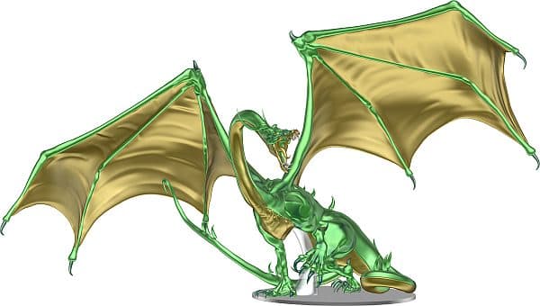 D&D - Fantasy Miniatures - Icons of the Realms: Adult Emerald Dragon