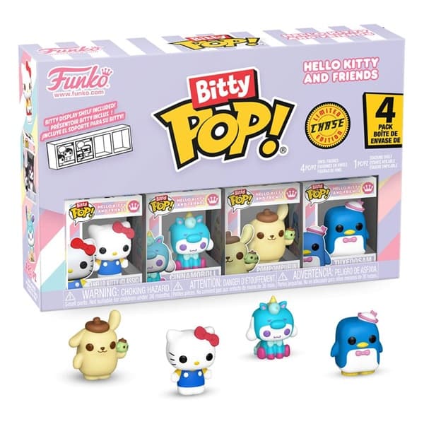 Funko Pocket Pop: Sanrio - Hello Kitty and Friends Bitty - Series 1 - Vinyl Figure 4-Pack 2cm