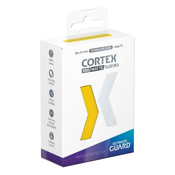 Ultimate Guard - Cortex Sleeves (Kortlommer) - Standard Size Matte Yellow (100 Sleeves)