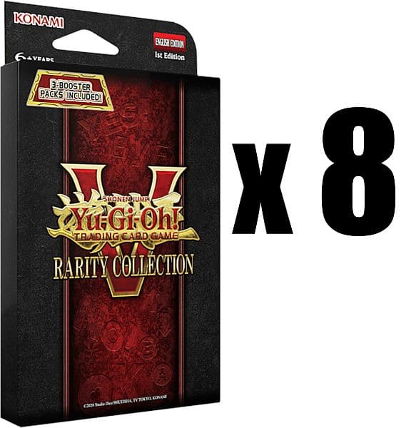Yu-Gi-Oh! Booster Pakke Rarity Collection 5 Tuckbox Display/Case (EU) - Box med 8 Tuckboxes (24 Pakker)