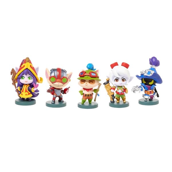 League of Legends - Collectible Figure Set 07: Yordle Team Minis - Lulu, Tristana, Teemo, Ziggs, Veigar