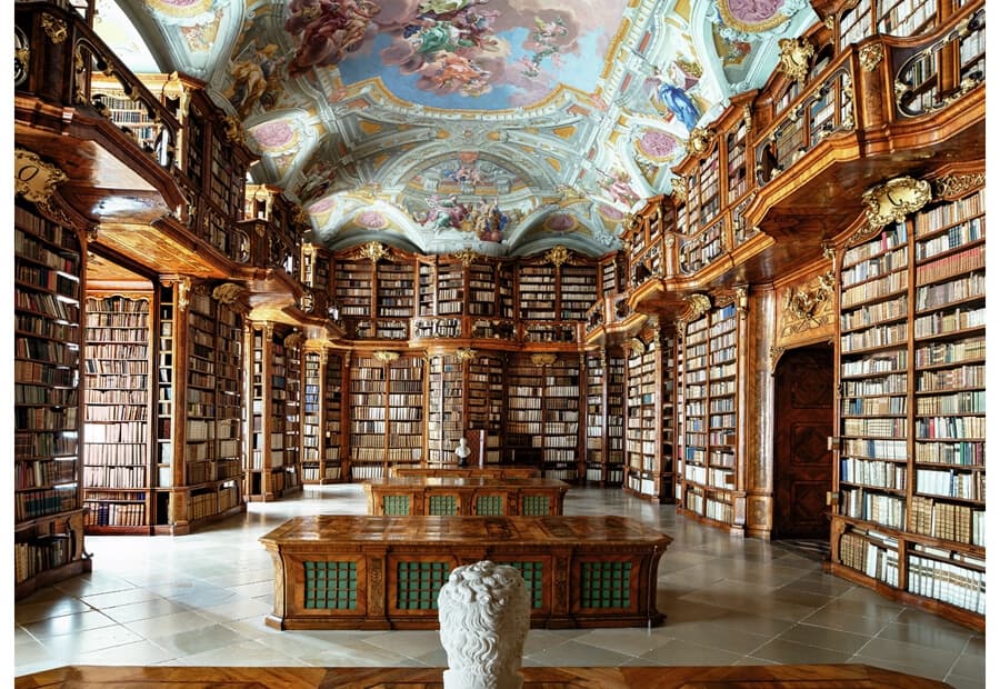 Library at St. Florian Monastery, Austria