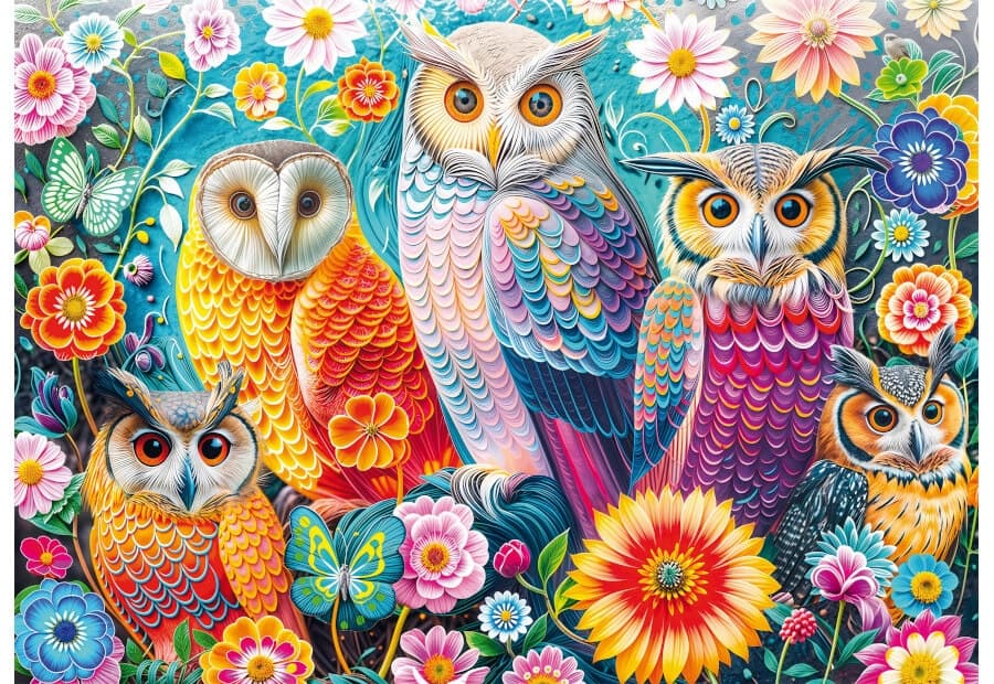 Owls and Flowers