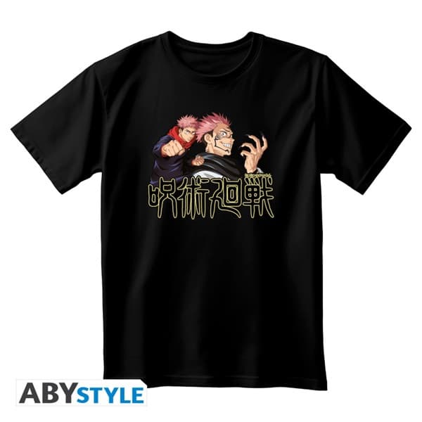 Jujutsu Kaisen - Itadori & Sukuna - Unisex Black-Tshirt - Size: Small (S)
