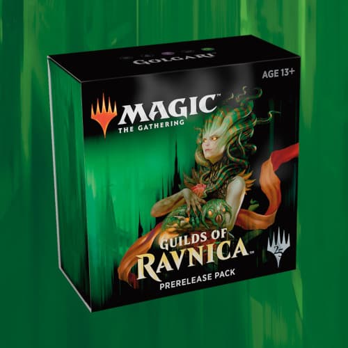 Guilds of Ravnica Prerelease Pack (Pre-Release Box): Golgari - 6 Boosters + Promo & Spindown Terning