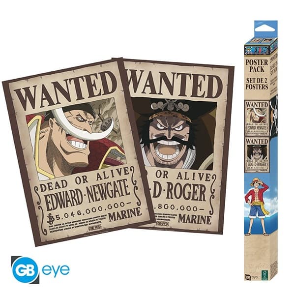 One Piece - Wanted Roger & Whitebeard - Chibi Posters Set