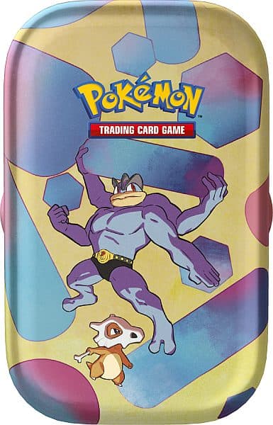 Pokemon Tin Kasse - 2023 Fall Scarlet & Violet: 151 Mini Tin: Machamp (2 Boosters & Mønt)