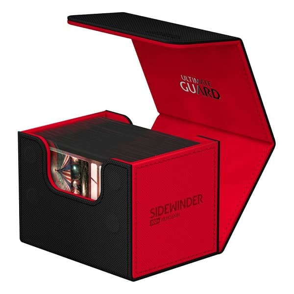 Ultimate Guard Sidewinder Deck Case (Deck Box) 100+ Standard Size XenoSkin Synergy Black/Red