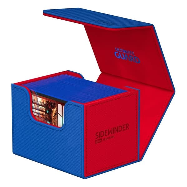 Ultimate Guard Sidewinder Deck Case (Deck Box) 100+ Standard Size XenoSkin Synergy Blue/Red