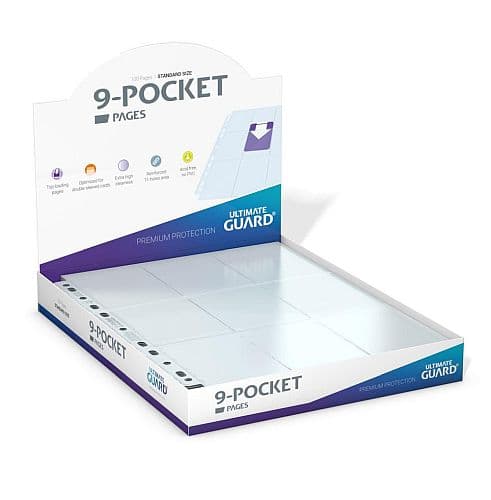 Ultimate Guard 9-Pocket Pages (Mappelommer/11 Huller) Top-Loading Clear (100)
