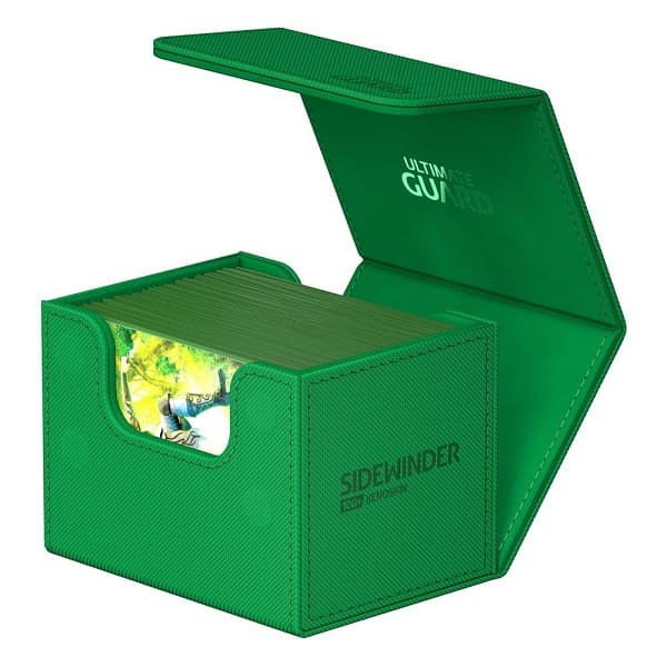 Ultimate Guard SideWinder Deck Case (Deck Box) 100+ Standard Size XenoSkin Monocolor Green (Grøn)