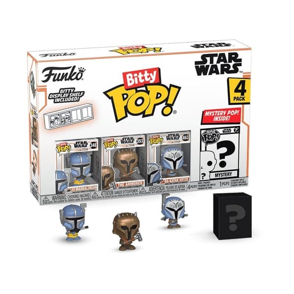 Funko Pocket Pop: Star Wars: Mandalorian Bitty - Heavy Mandalorian - Vinyl Figure 4-Pack 2,5cm