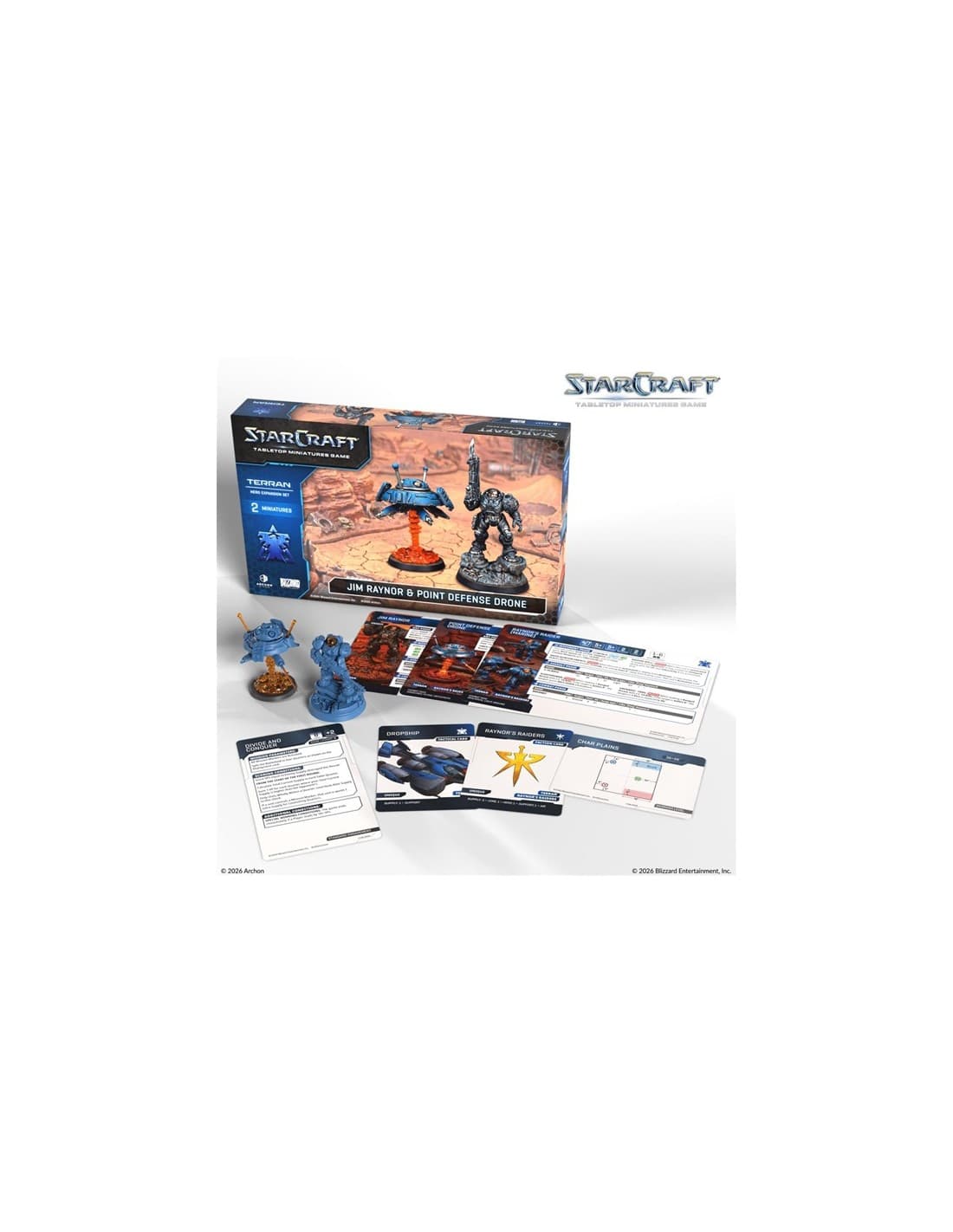 Jim Raynor & Point Defence Drone - Terran - Starcraft Tabletop Miniatures Game