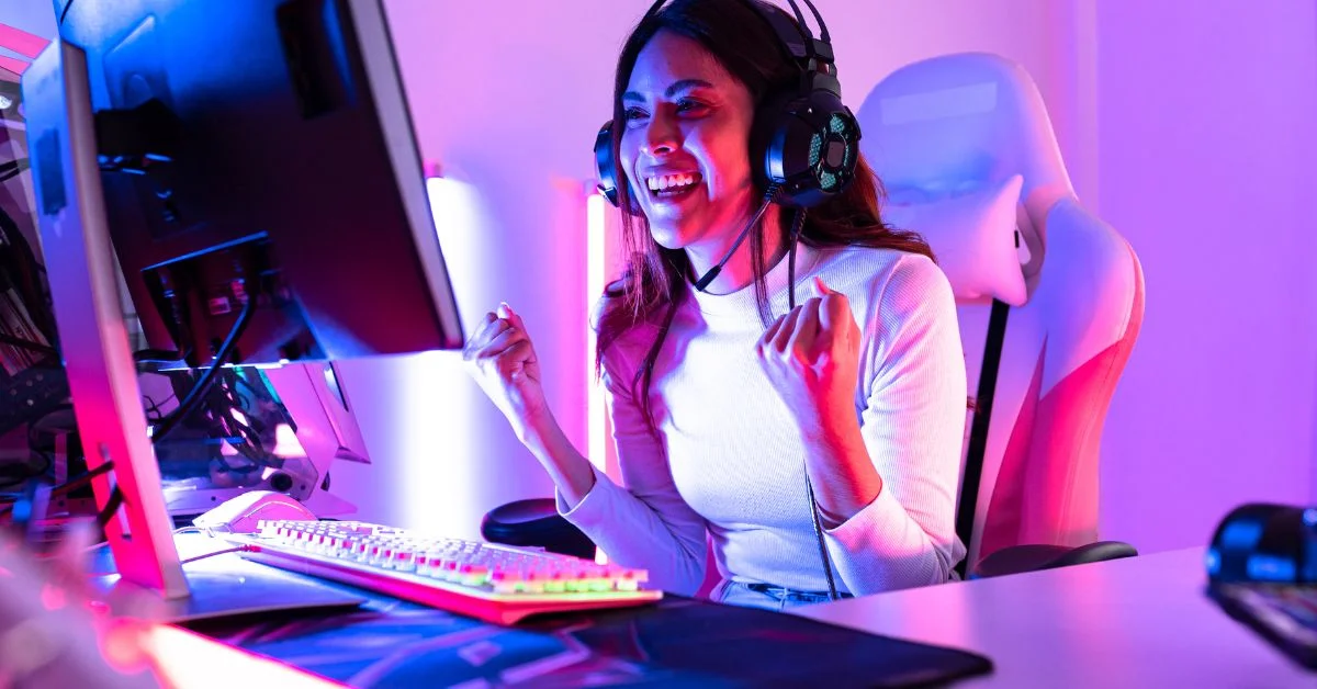 Kvindelig gamer Kvindelig gamer